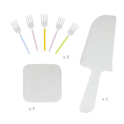 China Children's Knife Fork Dish Candles Tableware Set For 10 People Set Parties Birthday Candle for sale