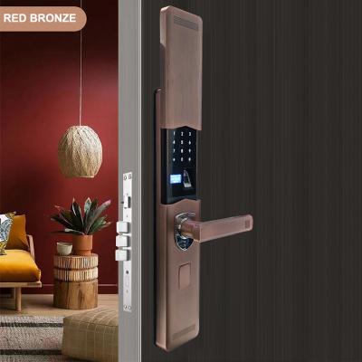 China Epic Keypad Fingerprint Secure Biometric Fingerprint Password Smart Key Door Handle Locks With Fingerprint For Door 100 for sale