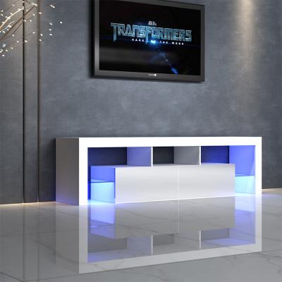 China Manufacturer Supplier Wholesale Modern Contemporary Living Room Furniture Led Lights TV Unit Cabinets TV Table Stands for sale