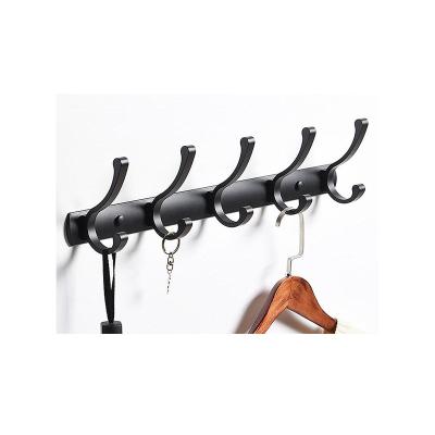 China Modern Entryway Aluminum Stainless Steel Bathroom Wall Mounted Shelves Clothes Hanger Drying Hooks Coat Racks for sale