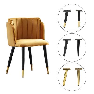 China Contemporary Brass Coffee Table Chair Bench Legs Matte Black Gold Steel Cone Sofa Metal Tapered Furniture Legs For Upholstery Chairs Gold for sale