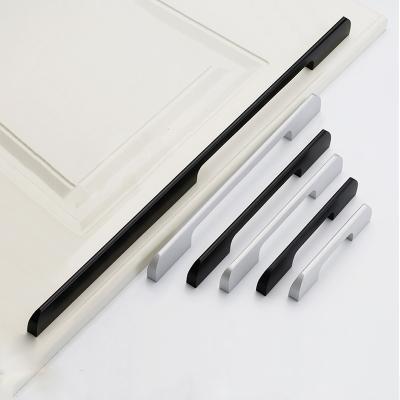 China Long Design 96-1160mm Traditional Custom Modern Aluminum Wardrobe Cabinet Sliding Door Handle Pulls for sale