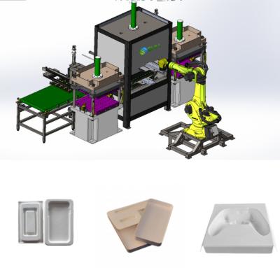 China Máquina para moldear la pulpa de papel Máquina para hacer placas de bagaje en venta