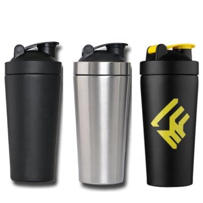 China Sustainable Gym 750ml Sports Water Bottles Single Wall Stainless Steel Shaker Bottle for sale