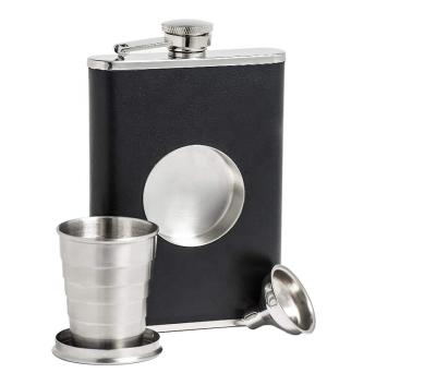 China Viable High Quality Classic Style 8oz Stainless Steel Liquor Flask Wine Bottle Hip Flask for sale