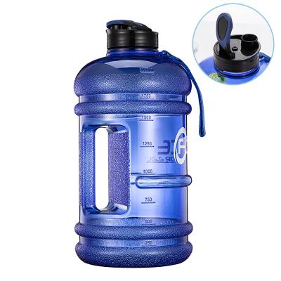 China Gym Water Bottles Plastic Motivational Water Bottles 2.2l Viable Jug Large Capacity With Custom Logo for sale