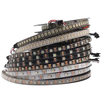 China Residential 5V 30LEDs 60LEDs 144LEDs SK6812 LED Strip RGB RGBW/RGBWW 4 Pixel in 1 DC5V LED Flexible Light SK6812 is WS2812B Upgrade for sale