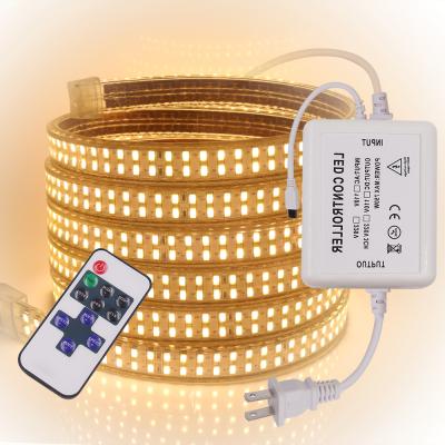 China 220V Dimmable SMD5730 240led/m Residential Super Bright Flexible Led Strip Lights Waterproof Light Flexible Led Strip Kitchen Garden Lighting for sale