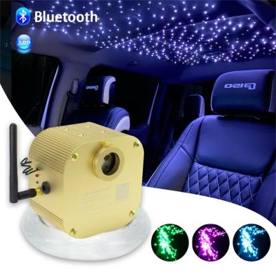 China Starlight 16 Light Gold Color LANDSCAPE RGBW LED Fiber Light Source 16W Optic Starry Sky Light with APP Remote Control Dual US for Car for sale