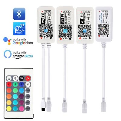 China Constant Voltage LED Lights 5-28V Rheostat RGB RGBW RGBCCT LED Light Strips Bluetooth Wifi Controller for sale