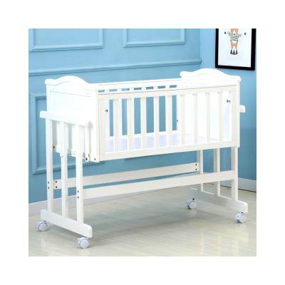 China Safety High Quality Durable Using Various Wooden Cradle Baby Bed Hutches Plastic Solid for sale