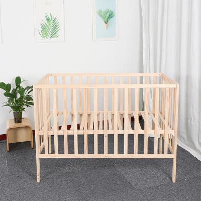 China Eco-friendly Natural Solid Wood Baby Crib Materials Infant Crib Products For Bedroom for sale