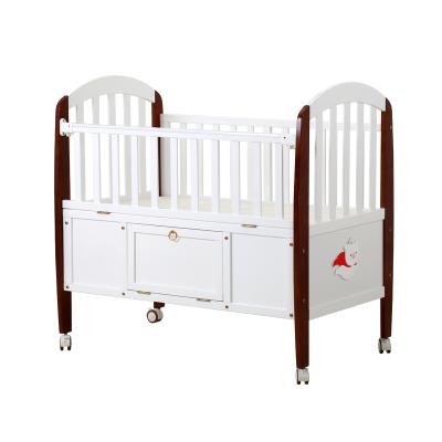 China Safety Factory Supply Attractive Price Sleeping Cradle Baby Crib Wood Baby Crib for sale