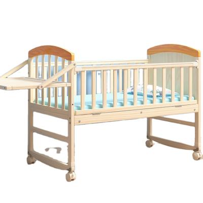 China Eco-friendly Materials 4 in 1 New Style Small Baby Crib Baby Furniture Solid Wood Baby Crib for sale