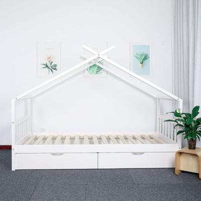 China Eco-Friendly Materials Fashion Home Shaped Children's Beds With Storage for sale