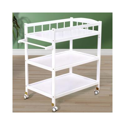 China High Quality White Safety Storage Rack And Diaper Changing Table for sale