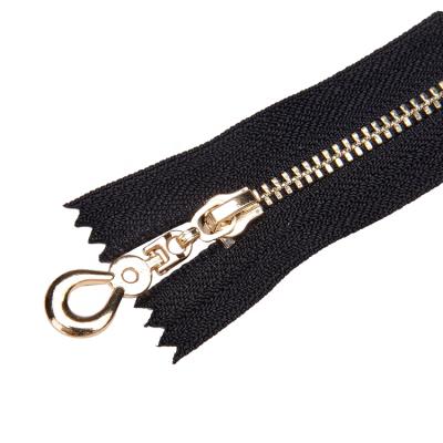 China Automatic Garment Lock YAB Decorative Long Open Chain Coil Brass Aluminum Metal Zipper Slider for sale