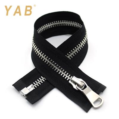 China YAB Viable Wholesale Zipper #8 Open End Jacket Sportswear Metal Zippers for sale