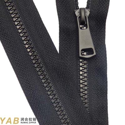 China YAB Factory Sustainable Manufacturers Customized Resin 3# Ordinary Teeth Plastic Zipper For Jeans for sale