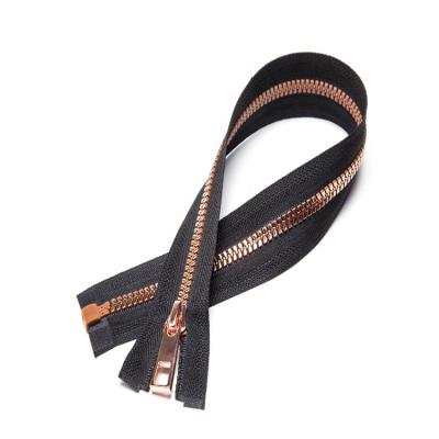 China Durable Super Fancy YAB Metallic Zippers With High Polished Metal Zipper For Garment And Home Textile for sale