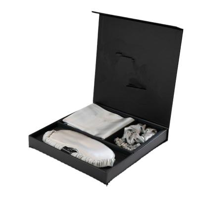 China Anti-pilling Sleep Set OEM Home 100% Mulberry Silk Pure Silk Eye Mask and Pillow Case Set for sale