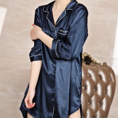 China High Quality Breathable 100% Silk Nightgown Robe Popular Silk Nightwear For Women Silk Pajamas for sale