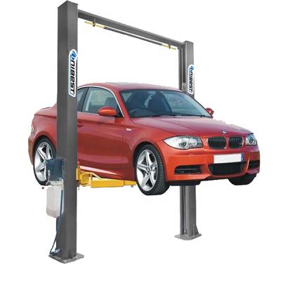 China Auto Release Floor Two Post Elevator Manual Bilateral Clear Car Lift Automatic Maintanence 4T Crane for sale