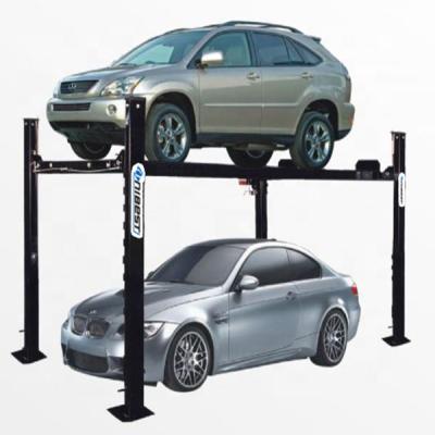 China Maintanence 3T Manual Automatic Version Four Post Car Lift Side Parking Garage Lift for sale