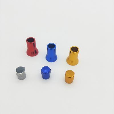 China Aluminum alloy tire valve stem sleeves and hex dust cap for sale