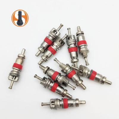 China Big 9002 Big Link Lead Free Brass Tubeless Red Hole Standard Tire Valve Core Brass Core For Car for sale