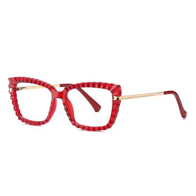 China Fashionable Computer Glass Optical Sight MZARD Anti Blue Light Blocking New Women Metal Eyeglassestwo Circles Wholesale for sale