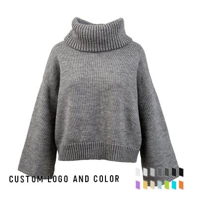 China Anti-Wrinkle Hot Sale Sweater Designer Styles Women Custom Turtle Neck Sweater Sweaters For Women Sheer Turtle Collar Lady Sweater for sale