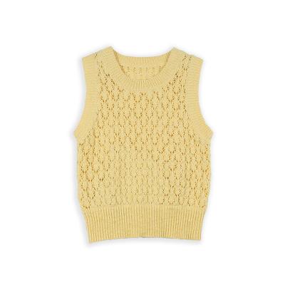 China 2022 Anti-Wrinkle Custom OEM and ODM Sweater Hollow Summer Cool Women's Vest Designer Sleeveless Sweaters for sale