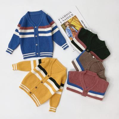 China Anti-wrinkle boys sweater 2020 autumn and winter new children's clothing cartoon pure cotton children's sweater knitted jacquard for sale