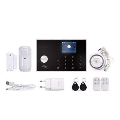 China Anzhiyi 4G GM/M Tuya Wifi Home Security Burglar Alarm System Led Strobe Wireless Siren Anti-theft PIR Door Sensor Smart Indoor Kit for sale