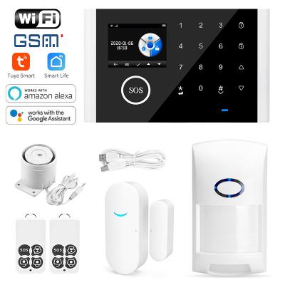 China Tuya SECURITY APP Control Wifi GSM Intruder Alarm System Radio Home Security Burglar Alarm System for sale