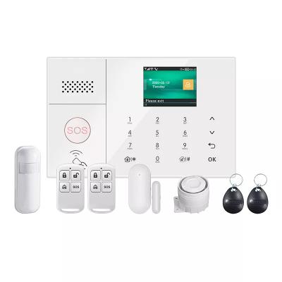 China Home Security Remote Control Alarm System Tuya APP WIFI GSM Touch Screen Intrusion 108 Wireless Alarm System for sale