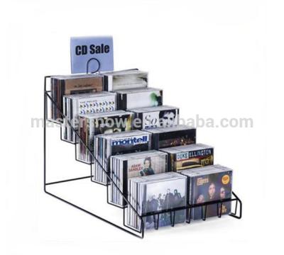 China Floor Standing Shelf Wire Cd Dvd Rack Display Metal Display Rack Retail Display Stand for sale