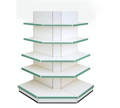 China Good Quality Double Sided Supermarket Display Shelves Metal Display Rack for sale