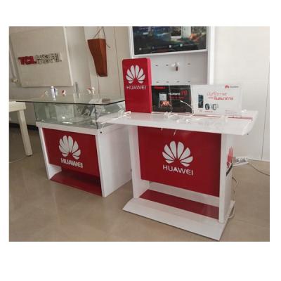 China High End Eco-friendly Retail Cell Phone Display Cabinet For HUAWEI Cell Phone Shop Counter for sale