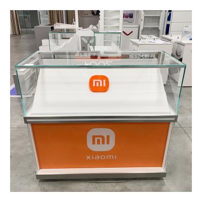 China Modern Customized Logo Mobile Phone Led Light Cell Phone Glass Display Showcase Cabinet for sale