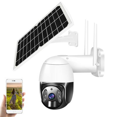 China Hot Selling 1080P FULL HD 4g PTZ Night Vision Camera Solar Panel Powered Outdoor Wifi CCTV Camera for sale