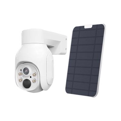 China Human Motion Tracking 360 Rotation Ultra-Low Power Standby Quickly Wake Up Wide Detection Alarm 4G WiFi Horizontal Spotlight Camera PTZ Solar IP Camera for sale