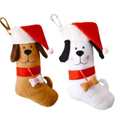 China Custom Environmental Materials Sublimation Christmas Felt Velvet Socks Ornaments Christmas Stocking Dog Cat Applique Gift Bag Home Decor Party Supplies 2021 for sale