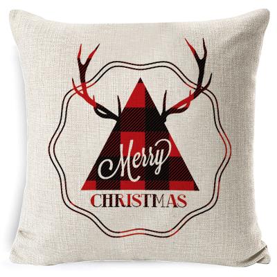 China Merry Christmas Discord 45*45cm Environmental Materials Cotton Canvas Cushions Pillow Case Chair Sofa Pillow Cover For Home Decor Christmas Decoration for sale