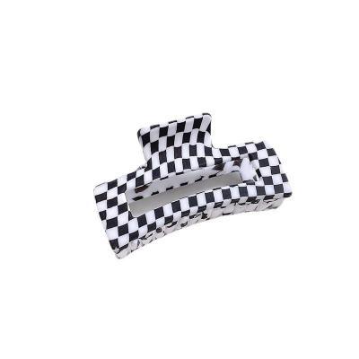 China European and American joker retro black and white scratch checkered fire ENGLAND STYLE hair clips hair accessories hair scrape for sale