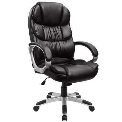 China Executive Chair Adjustable Ergonomic Office Chair With Padded Armrests, Executive PU Leather Swivel Task Chair With Lumbar Support for sale