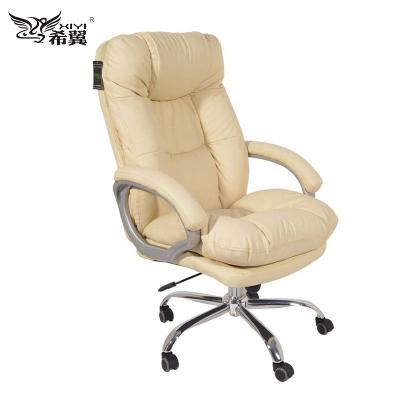 China High (Waist)Adjustable Executive Gas Lift Back Chair With Colorful Armrest Leather Modern Style Office Chair for sale