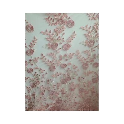 China Soft high quality heavy beaded lace fabric price product fashionable embroidery lace fabric beaded lace fabric for sale