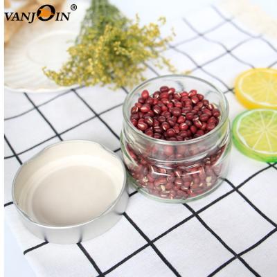 China BPA Free Empty Clear Sea Salt Peppers Spice Storage 100ml Round Glass Spice Jars Packaging for sale